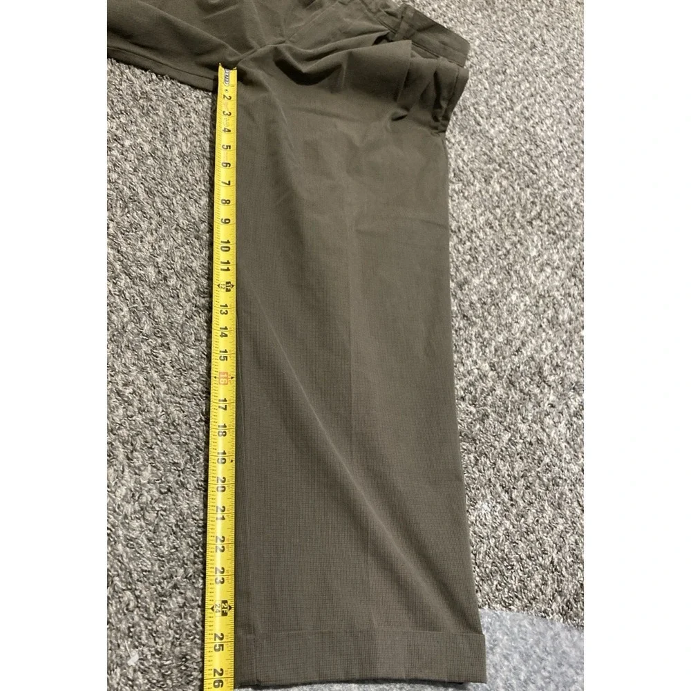 Dockers Pleated Dress Pants Men's Brown Check Cuffed Career Slacks 32x25